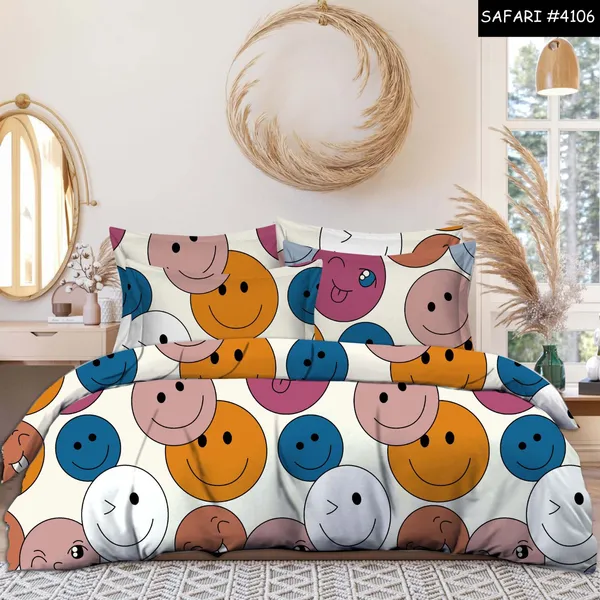 Multicolor_Premium_Cotton_Essence_Smiley_Pop_Bed_Sheet_with_pillow_cover