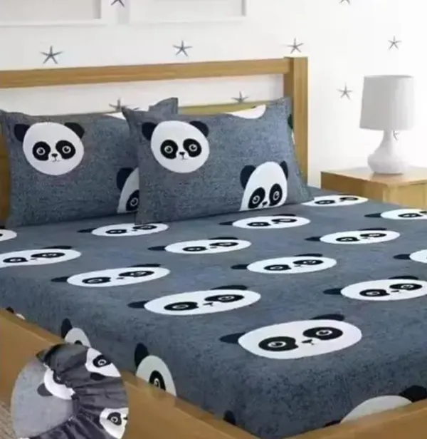Dark_Grey_Premium_Cotton_Aura_Cozy_Panda_Bed_Sheet_with_pillow_cover