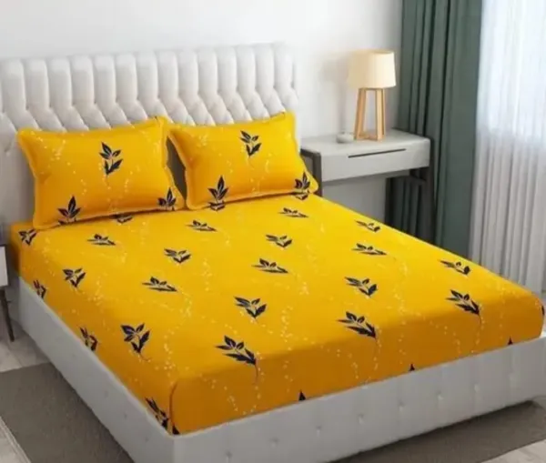 Yellow_Premium_Cotton_Essence_Sunny_Greens_Bed_Sheet_with_pillow_cover