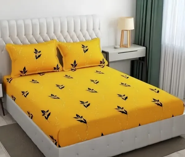 Yellow_Premium_Cotton_Essence_Sunny_Greens_Bed_Sheet_with_pillow_cover