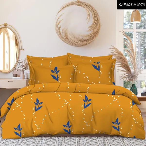 Yellow_Premium_Cotton_Essence_Sunny_Greens_Bed_Sheet_with_pillow_cover
