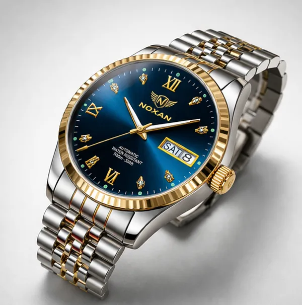 Blue_Dial_Luxury_Watch_With_Stylish_Gold_And_Stainless_Steel_Straps_For_Men