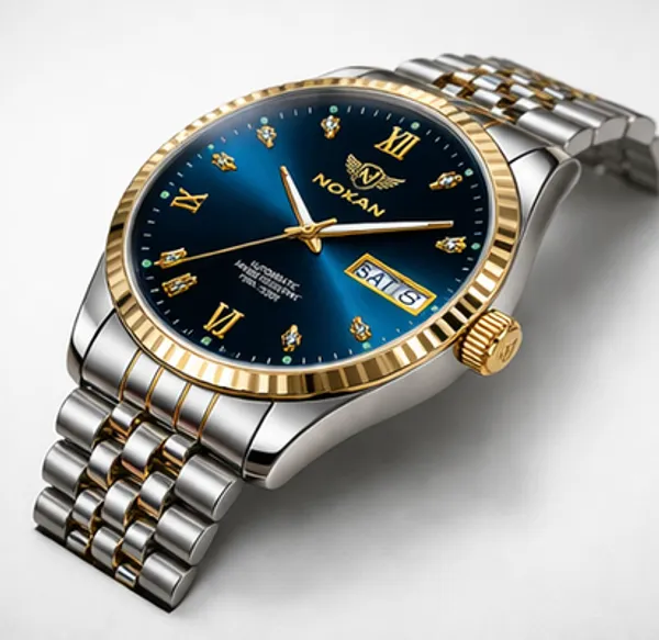 Blue_Dial_Luxury_Watch_With_Stylish_Gold_And_Stainless_Steel_Straps_For_Men