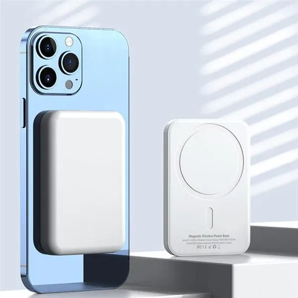 White_And_Stainless_Steel_Airpods_Pro_2Nd_Gen_Magsafe_Power_Bank_With_Free_Luxury_Watch_Nexa_India_Premium_Combo_Pack