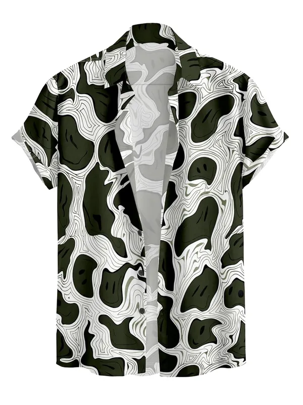 Green_Abstract_Pattern_Short_Sleeve_Button-Down_Shirt_Topographic_Design