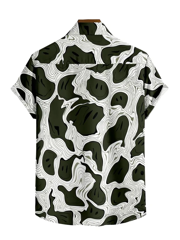 Green_Abstract_Pattern_Short_Sleeve_Button-Down_Shirt_Topographic_Design