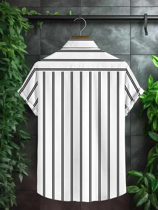 Restyle_Short_Sleeve_Button-Down_Shirt,_White_with_Black_Vertical_Stripes,_Casual_Fit
