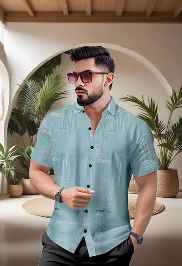 Restyle_Men's_Graphic_Print_Long_Sleeve_Button_Down_Shirt,_Black_and_White_Pattern