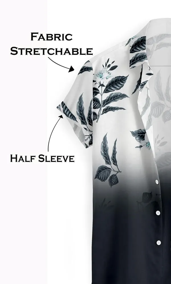 Restyle_Floral_Print_Button-Down_Shirt,_White_to_Black_Ombre,_Short_Sleeves,_Leaf_Pattern