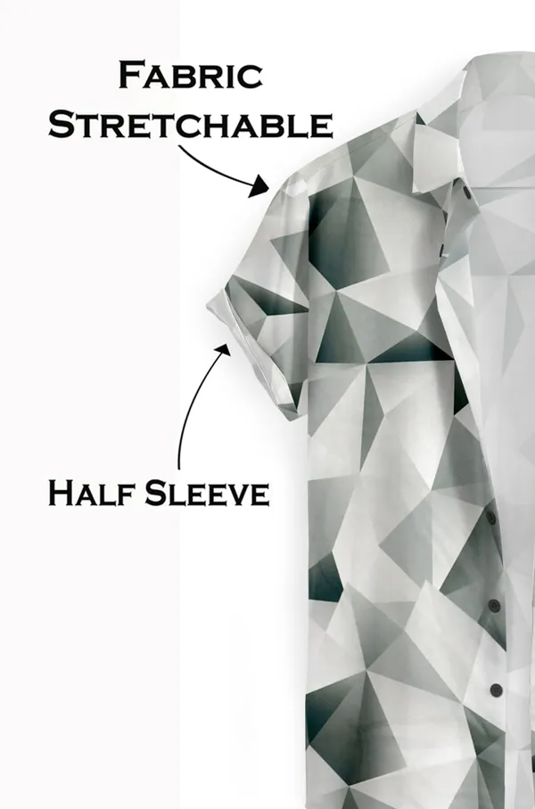 Restyle_Men's_Short_Sleeve_Button-Down_Shirt,_Geometric_3D_Pattern,_White_and_Grey