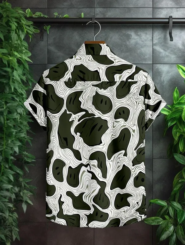 Green_Abstract_Pattern_Short_Sleeve_Button-Down_Shirt_Topographic_Design
