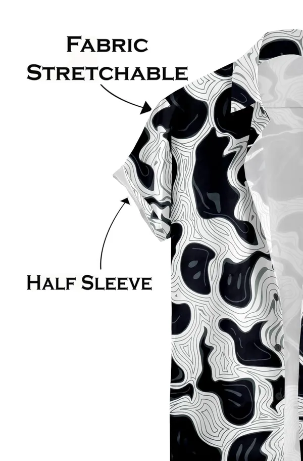 Black_Abstract_Topographic_Pattern_Button-Down_Shirt,_Geometric_Design