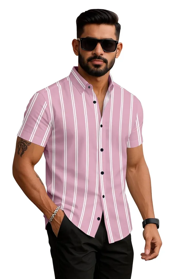 Pink_Striped_Short_Sleeve_Button_Down_Shirt,_Vertical_Pattern