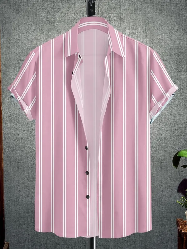 Pink_Striped_Short_Sleeve_Button_Down_Shirt,_Vertical_Pattern