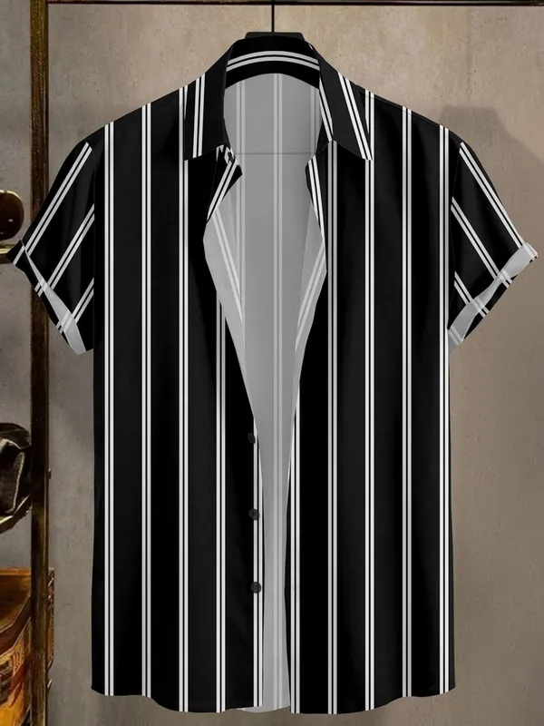 Black_Classic_Vertical_Striped_Button-Down_Shirt,_Short_Sleeve