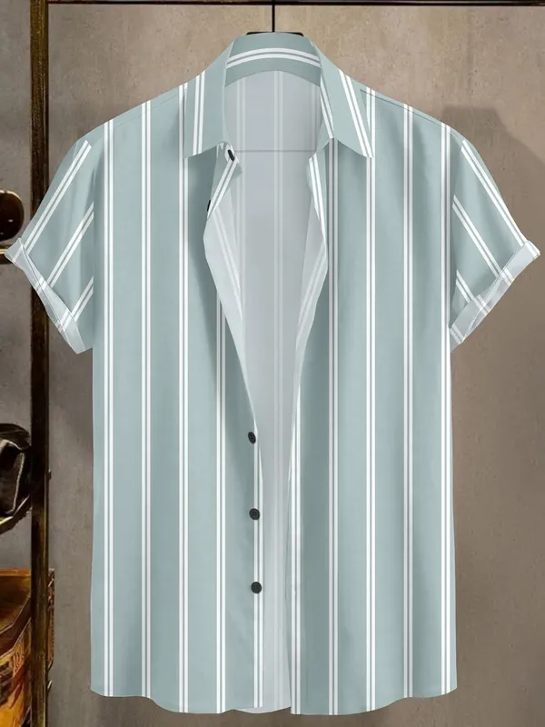 Green_Classic_Vertical_Striped_Button-Down_Shirt,_Short_Sleeve