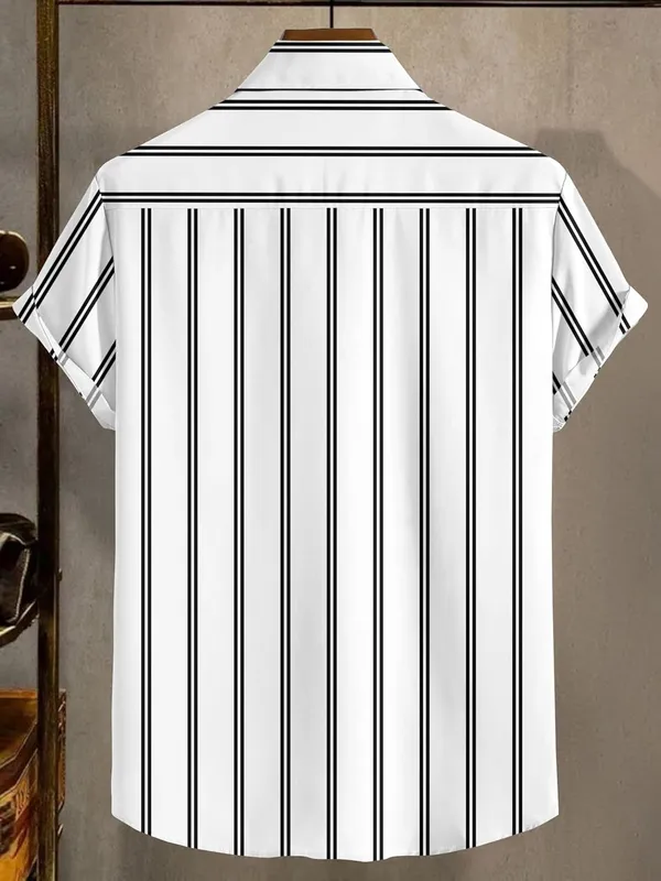 White_Classic_Vertical_Striped_Button-Down_Shirt,_Short_Sleeve