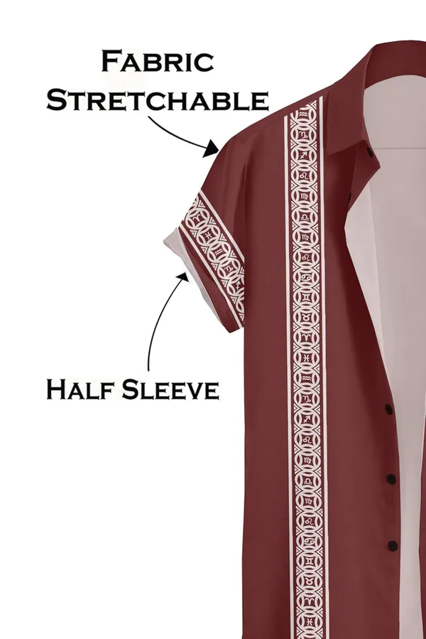 Maroon_Short_Sleeve_Button_Down_Shirtwith_White_Geometric_Pattern,_Casual_Beach_Style