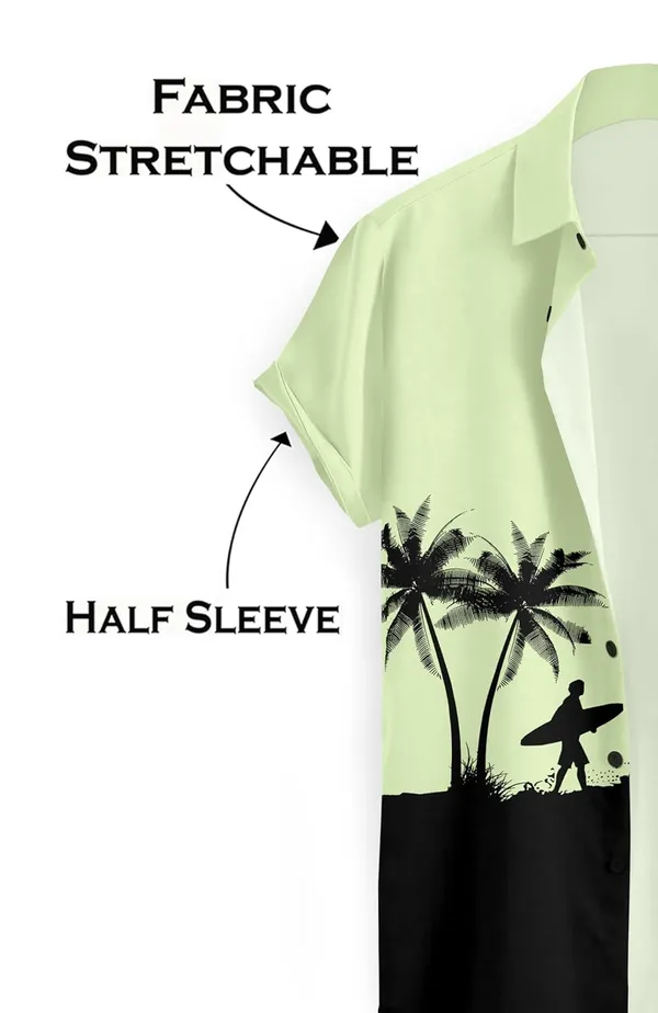 Paroot_Casual_Summer_Shirt,_White_With_Palm_Tree_Surfer_Print,_Short_Sleeve_Button_Down,_Beach_Style