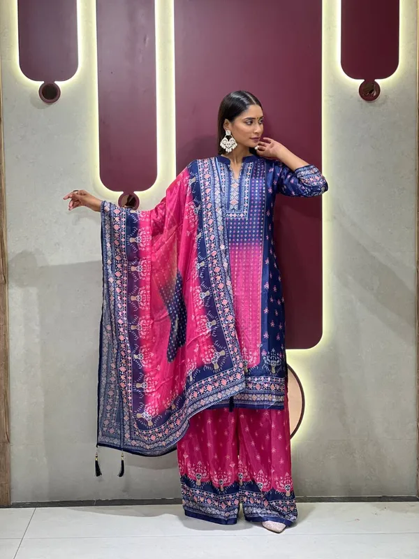 Blue_Fancy_Kurta_Set_For_Women