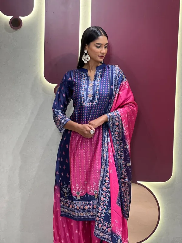 Blue_Fancy_Kurta_Set_For_Women