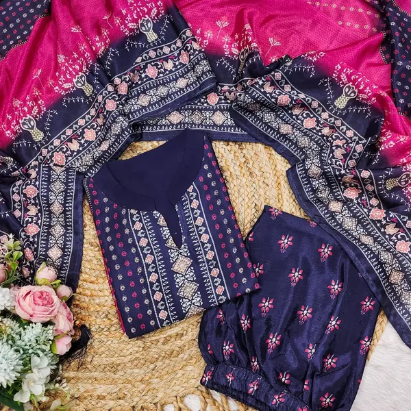 Blue_Fancy_Kurta_Set_For_Women