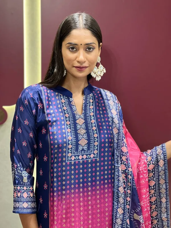 Blue_Fancy_Kurta_Set_For_Women