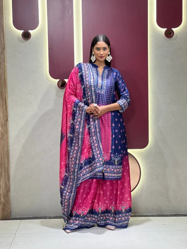 Blue_Fancy_Kurta_Set_For_Women