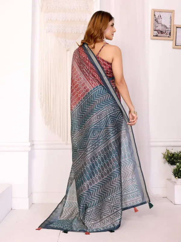 Multicolor_Geometric_Printed_Chanderi_Saree_For_Women