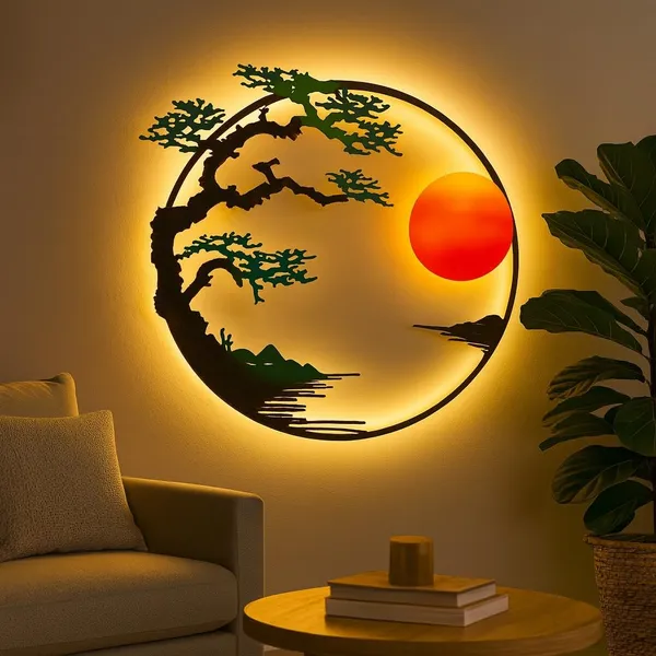 Multicolor_Metal_Sunset_Serenity_LED_Wall_Art