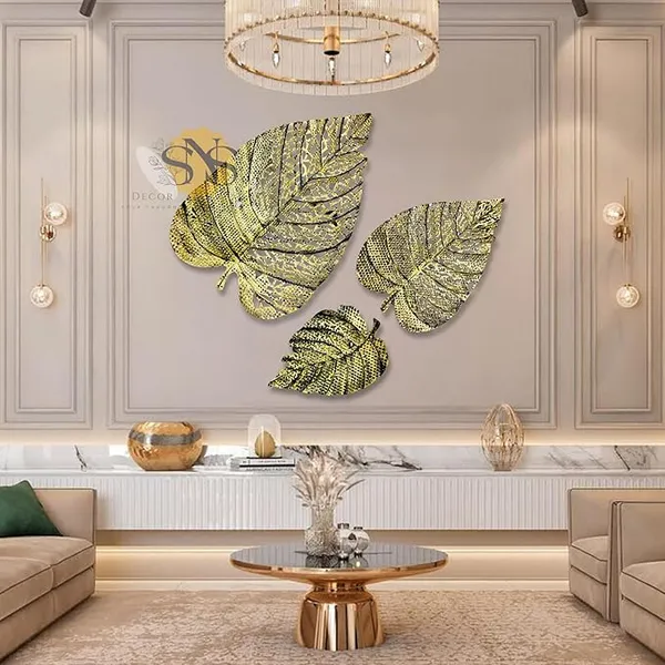Set_of_3_Handcrafted_Brass_Antique_Metal_Abstract_Leaf_Wall_Art_Sculptures_|_Luxury_Multicolor_Home_Décor