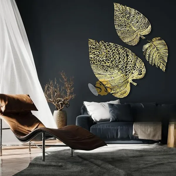 Set_of_3_Handcrafted_Brass_Antique_Metal_Abstract_Leaf_Wall_Art_Sculptures_|_Luxury_Multicolor_Home_Décor