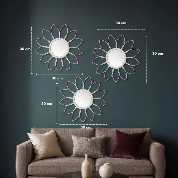 Pink_&_White_Metal_Sunflower_Mirror_Wall_Decor_|_Decorative_Mirror_Wall_Mounted_|_Mirror_Wall_Decor_For_Living_Room_|_Beautiful_Metal_Modern_Designer_|_Hanging_Mirror_Sculpture_Set_Of_3_(Pink_&_White)