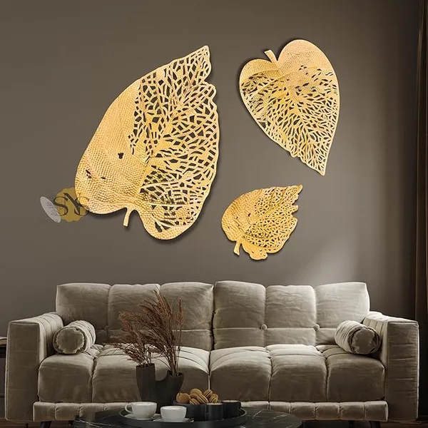 Golden_Luxury_Metal_Abstract_Figures_Leaf_Wallart_Set_Of_3_Handcrafted_Wall_Sculpture_Wall_Art_Multicolor_For_Home_Decoration_(Color-_Golden)
