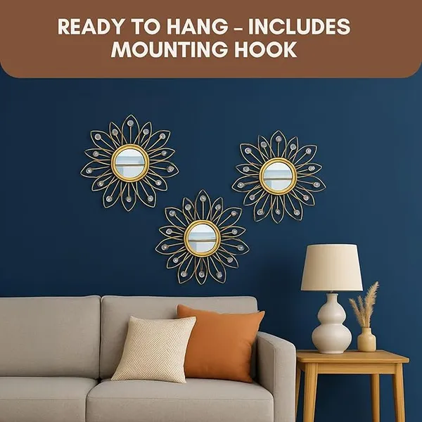 Golden_Metal_Sunflower_Mirror_Wall_Decor_With_Crystal_Accents_(Set_Of_3)_Mirror_Wall_Decor_For_Living_Room_|_Beautiful_Metal_Modern_Designer_|_Hanging_Mirror_Sculpture_(Gold)