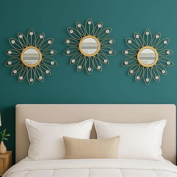 Golden_Metal_Sunflower_Mirror_Wall_Decor_With_Crystal_Accents_(Set_Of_3)_Mirror_Wall_Decor_For_Living_Room_|_Beautiful_Metal_Modern_Designer_|_Hanging_Mirror_Sculpture_(Gold)