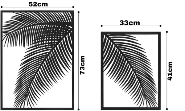 Black_2_Pieces_Metal_Palm_Leaf_Wall_Decor_Home_Art_Set_|_Metal_Wall_Hanging_Art_Antique_Style_Wall_Decor_Restaurant_|_Hotel_|_Home_|_Bedroom_|_Living_Room_(Set_Of_2)