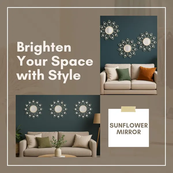 White_Metal_Sunflower_Mirror_Wall_Decor_With_Crystal_Accents_(Set_Of_3)_Mirror_Wall_Decor_For_Living_Room_|_Beautiful_Metal_Modern_Designer_|_Hanging_Mirror_Sculpture_(White)