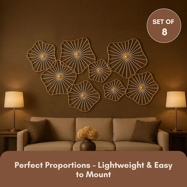 White_&_Gold_Metal_Blossom_Flower_Wallart_Decor_|_Flower_Shape_Wall_Art_Decor_|_Metal_Wall_Art_|_Ready_To_Hang_Wall_Decor_|_Modern_Handcrafted_Luxury_Metal_Wall_Decor