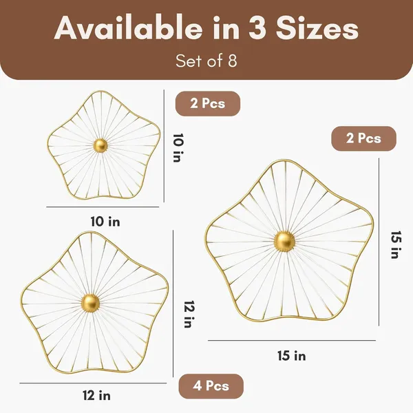 White_&_Gold_Metal_Blossom_Flower_Wallart_Decor_|_Flower_Shape_Wall_Art_Decor_|_Metal_Wall_Art_|_Ready_To_Hang_Wall_Decor_|_Modern_Handcrafted_Luxury_Metal_Wall_Decor