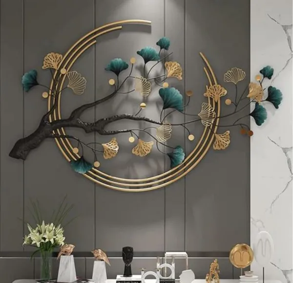 Multicolor_3D_Ginkgo_Tree_Leaf_Metal_Wall_Art