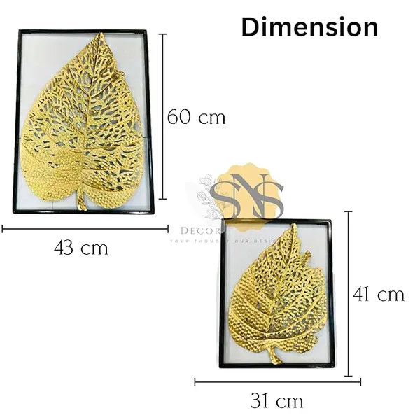 Shiny_Golden_Modern_Luxury_Metal_Leaf_Set_Of_2_Frame_Wall_Art_Decorations_|_Perfect_3D_Wall_Sculpture_For_Living_Room,_Bedroom,_Restaurant,_Hotel_&_Office_(Shiny_Golden)