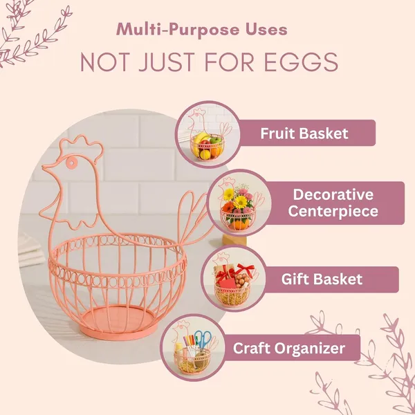Pink_Metal_Egg_Basket_Hen_Shape_|_Egg_Basket_For_Kitchen_|_Metal_Basket_For_Storage_|_Multipurpose_Basket_For_Kitchen_|_Fruit_Basket_For_Dining_Table_|_Basket_For_Gifting