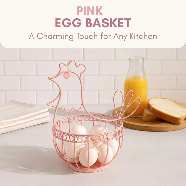 Pink_Metal_Egg_Basket_Hen_Shape_|_Egg_Basket_For_Kitchen_|_Metal_Basket_For_Storage_|_Multipurpose_Basket_For_Kitchen_|_Fruit_Basket_For_Dining_Table_|_Basket_For_Gifting