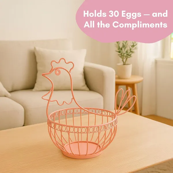 Pink_Metal_Egg_Basket_Hen_Shape_|_Egg_Basket_For_Kitchen_|_Metal_Basket_For_Storage_|_Multipurpose_Basket_For_Kitchen_|_Fruit_Basket_For_Dining_Table_|_Basket_For_Gifting