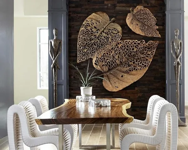 Set_of_3_Handcrafted_Copper_Antique_Metal_Abstract_Leaf_Wall_Art_Sculptures