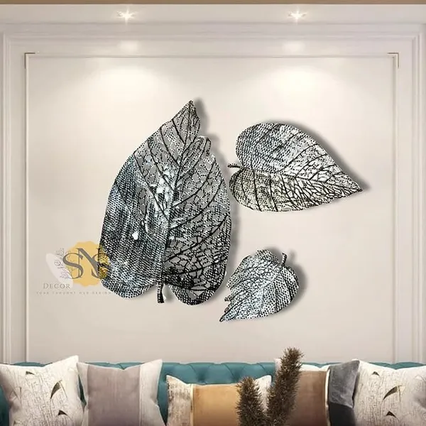 Silver_Antique_Luxury_Metal_Abstract_Figures_Leaf_Wallart_Set_Of_3_Handcrafted_Wall_Sculpture_Wall_Art_Multicolor_For_Home_Decoration_(Silver_Antique)