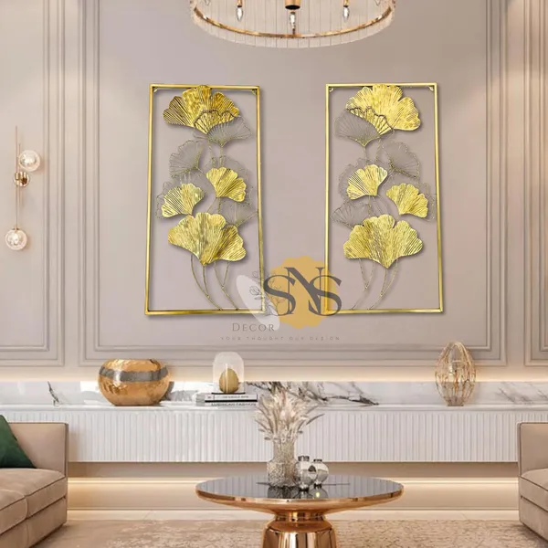 Set_of_2_Golden_Metal_Ginkgo_Leaf_Wall_Art_|_Modern_Luxury_3D_Sculpture_for_Living_Room,_Bedroom,_Restaurant,_Hotel_&_Office