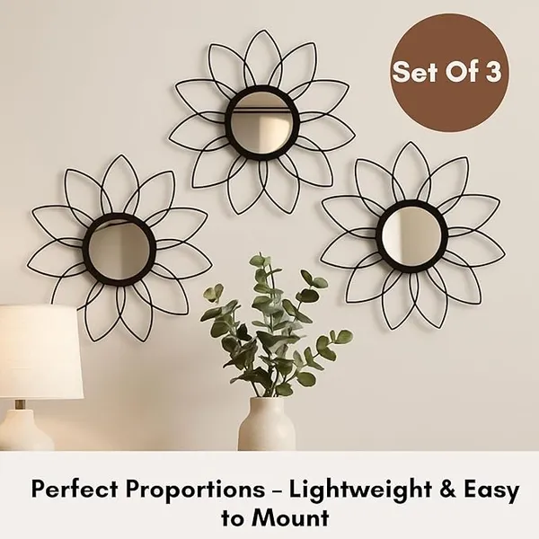 Black_Metal_Sunflower_Mirror_Wall_Decor_|_Decorative_Mirror_Wall_Mounted_|_Mirror_Wall_Decor_For_Living_Room_|_Beautiful_Metal_Modern_Designer_|_Hanging_Mirror_Sculpture_Set_Of_3