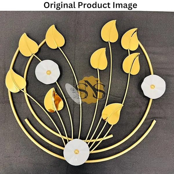 White_&_Gold_Luxury_Pvd_Metal_Wall_Art_Decorations_|_Steel_&_Iron_Combination_|_3D_Modern_Moon_Wallart_For_Home_Decoration,_Living_Room,_Hotel,_Restaurant,_Office_(White_&_Gold)